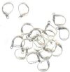 10 Pairs of Round Silver Lever Back Earrings